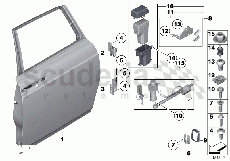 Rear door, hinge/door brake of Rolls Royce Rolls Royce Phantom Extended Wheelbase