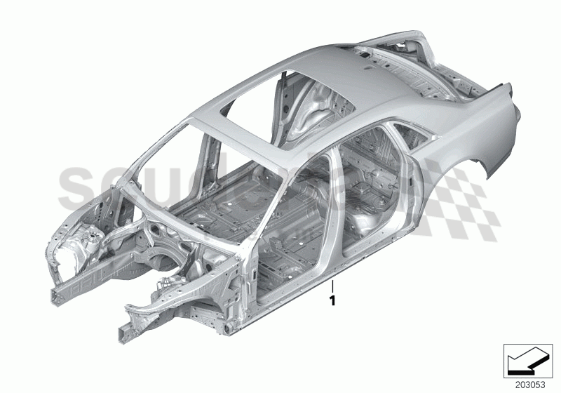 Body skeleton of Rolls Royce Rolls Royce Ghost Series I (2009-2014)