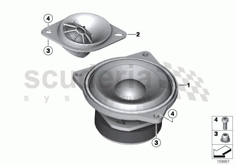 Single parts rear shelf loudspeaker of Rolls Royce Rolls Royce Phantom Coupe