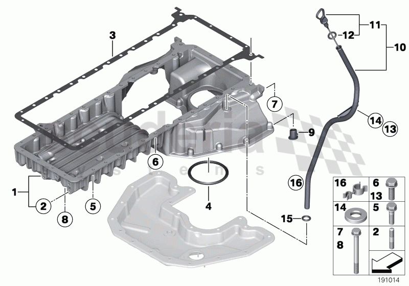 Oil pan upper part, oil level indicator of Rolls Royce Rolls Royce Phantom Coupe