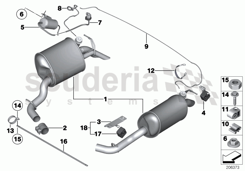 Exhaust system, rear of Rolls Royce Rolls Royce Phantom Coupe