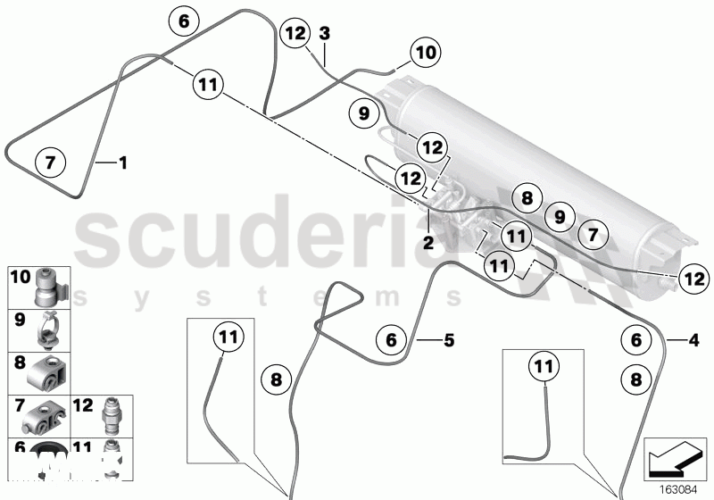 Levelling device/tubing/attaching parts of Rolls Royce Rolls Royce Phantom Drophead Coupe