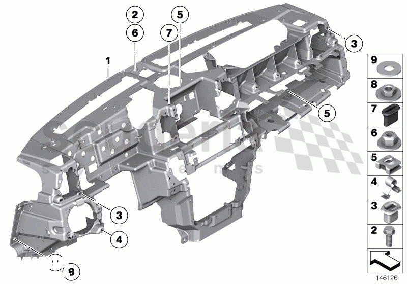 Carrier instrument panel of Rolls Royce Rolls Royce Phantom Coupe