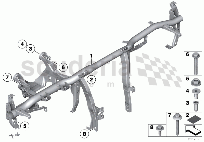 Carrier instrument panel of Rolls Royce Rolls Royce Ghost Series I (2009-2014)