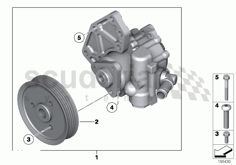 Power steering pump of Rolls Royce Rolls Royce Phantom Extended Wheelbase