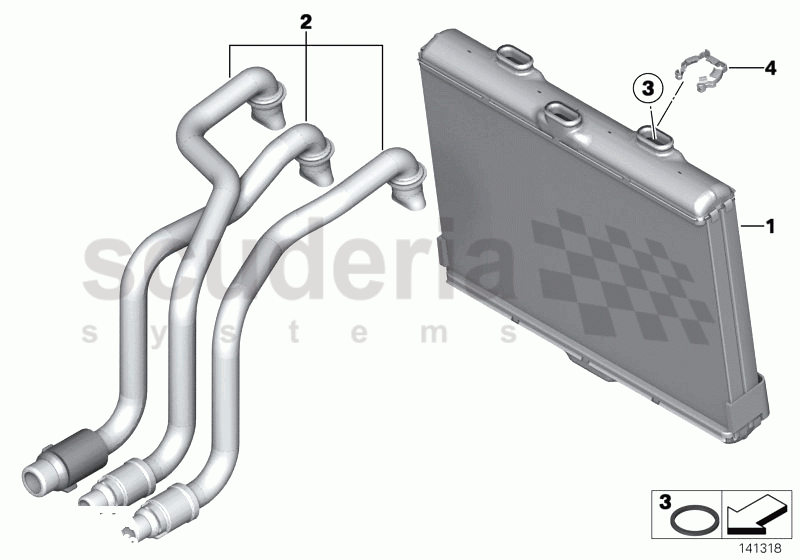 Heater radiator of Rolls Royce Rolls Royce Phantom Extended Wheelbase