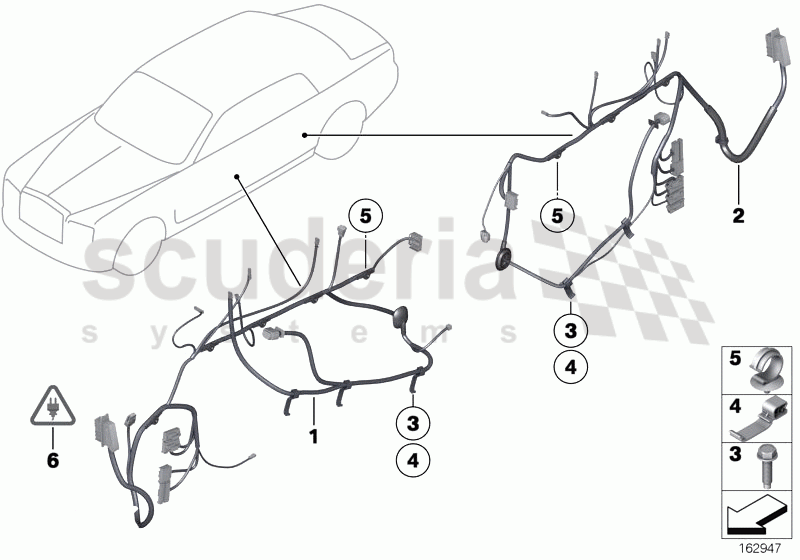 Door cable harness of Rolls Royce Rolls Royce Phantom Extended Wheelbase