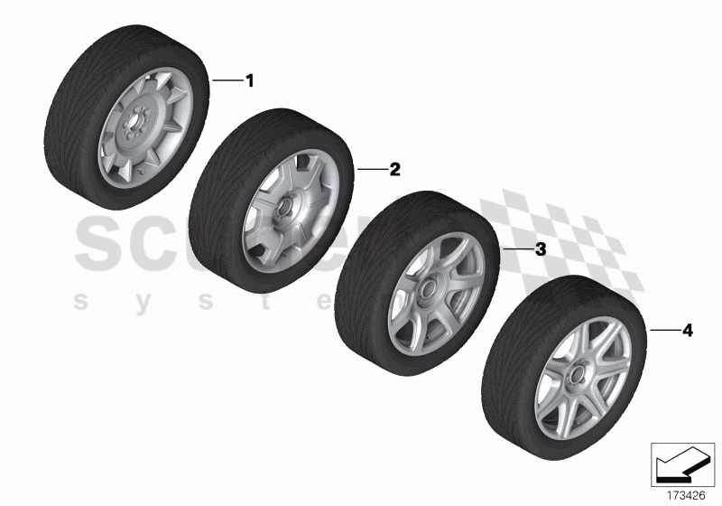 Wheel and Tyre Combinations of Rolls Royce Rolls Royce Phantom Drophead Coupe