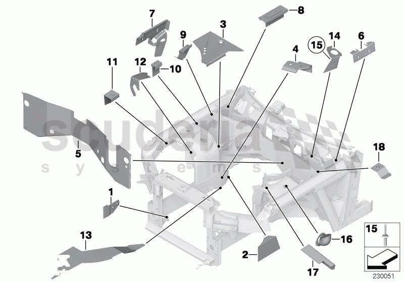 FRONT BODY BRACKET of Rolls Royce Rolls Royce Phantom