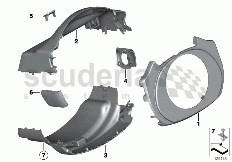 Steering column trim of Rolls Royce Rolls Royce Phantom