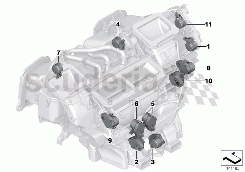 Actuator for automatic air condition of Rolls Royce Rolls Royce Phantom Extended Wheelbase