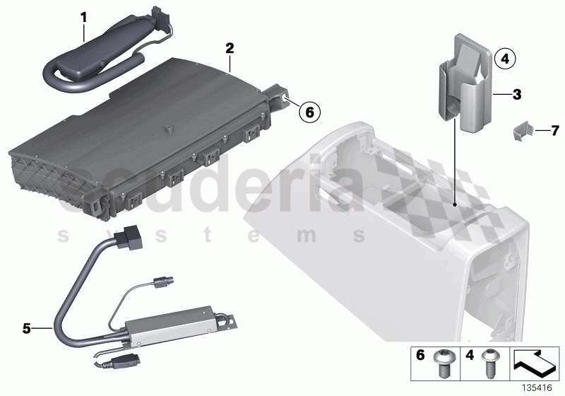 Indiv. parts, phone handset/mountg Japan of Rolls Royce Rolls Royce Phantom Extended Wheelbase