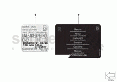 Information plate, fuel of Rolls Royce Rolls Royce Phantom Extended Wheelbase