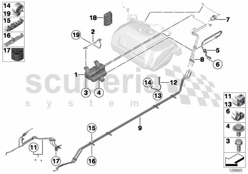 Fuel tank breather line/carbon canister of Rolls Royce Rolls Royce Phantom Extended Wheelbase