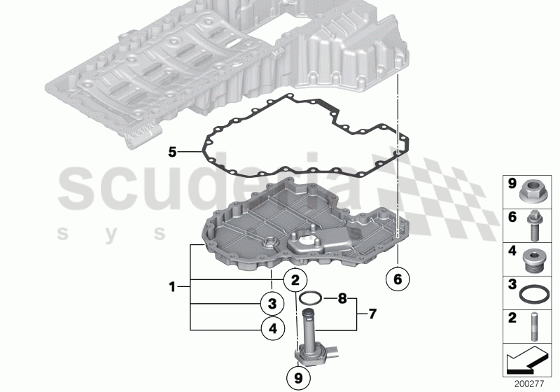 Oil pan bottom part, oil level indicator of Rolls Royce Rolls Royce Ghost Series I (2009-2014)