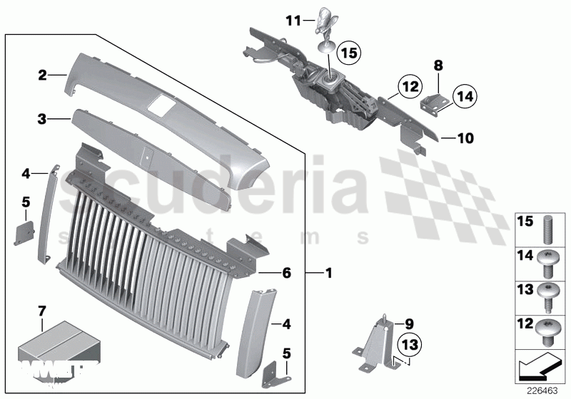 Radiator grill / radiator figure of Rolls Royce Rolls Royce Phantom Coupe