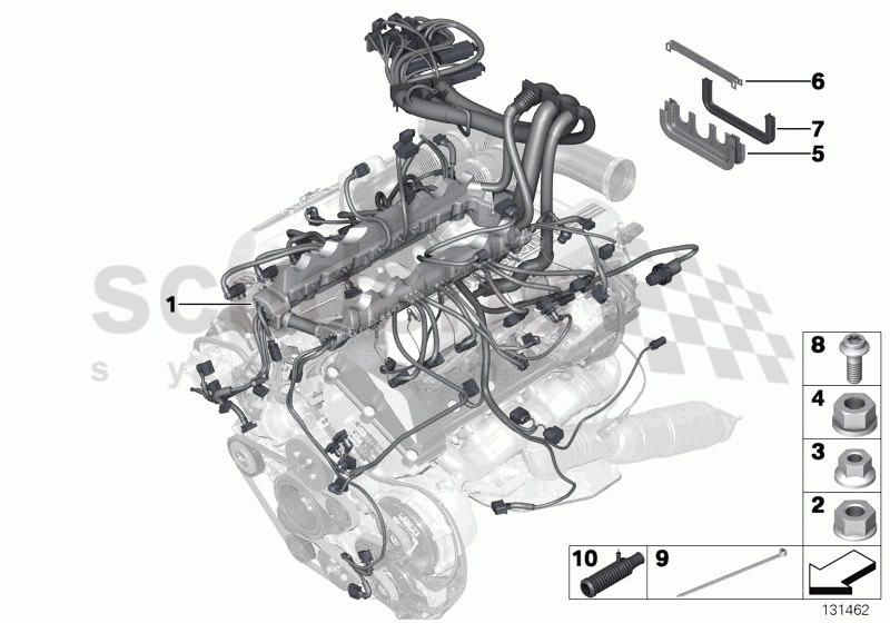 Engine wiring harness of Rolls Royce Rolls Royce Phantom Extended Wheelbase