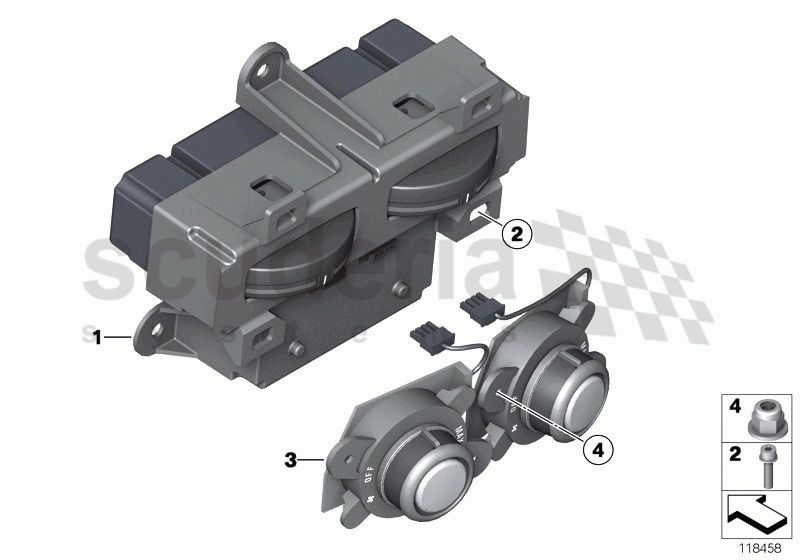 Control unit, rear ventilation of Rolls Royce Rolls Royce Phantom Extended Wheelbase