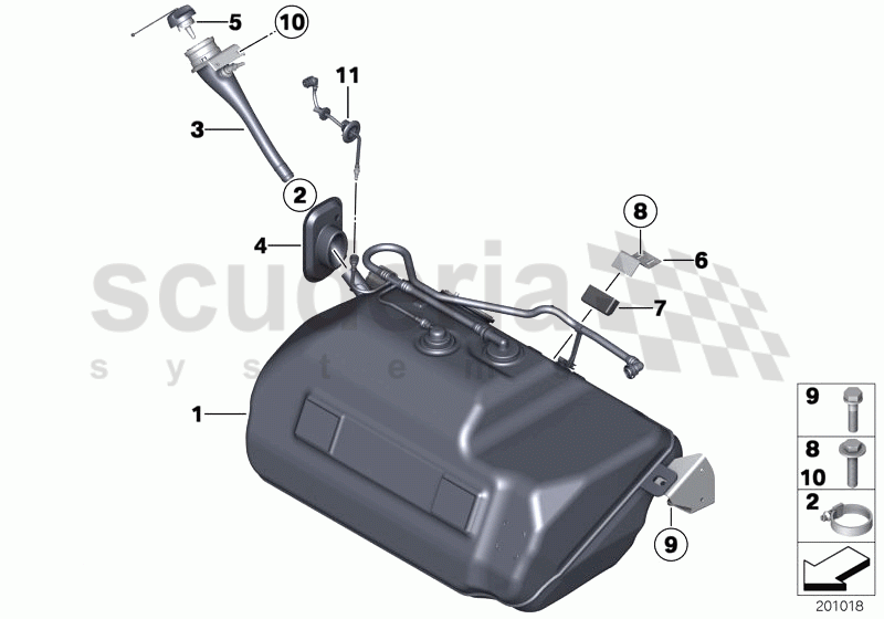 Fuel tank of Rolls Royce Rolls Royce Phantom Extended Wheelbase