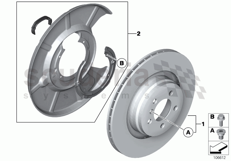 Rear wheel brake-Brake disc of Rolls Royce Rolls Royce Phantom Extended Wheelbase