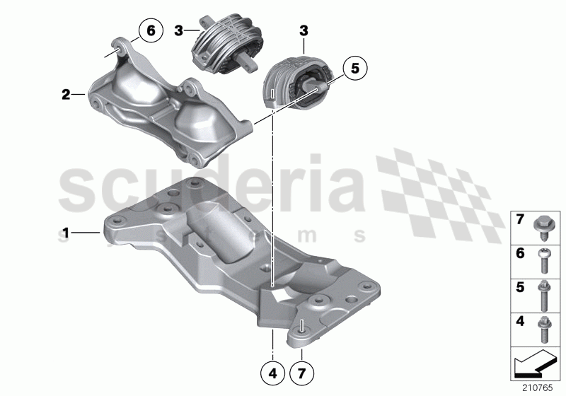 Gearbox suspension of Rolls Royce Rolls Royce Ghost Series I (2009-2014)