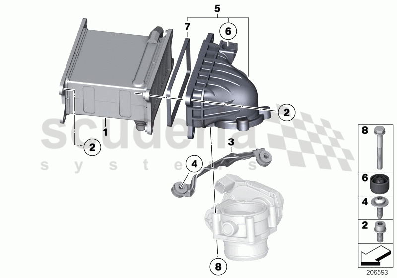 Charge-air cooler of Rolls Royce Rolls Royce Ghost Series I (2009-2014)