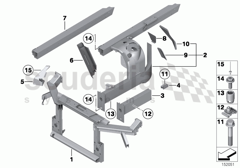 WHEELHOUSE/ENGINE SUPPORT of Rolls Royce Rolls Royce Phantom Drophead Coupe