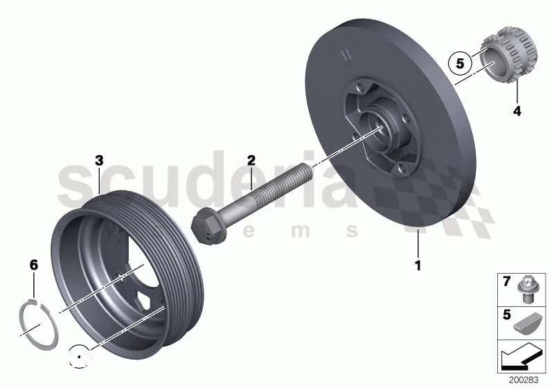 Belt Drive-Vibration Damper of Rolls Royce Rolls Royce Ghost Series I (2009-2014)