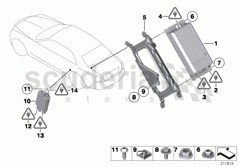 Single parts, SA 6FL, boot of Rolls Royce Rolls Royce Ghost Series I (2009-2014)