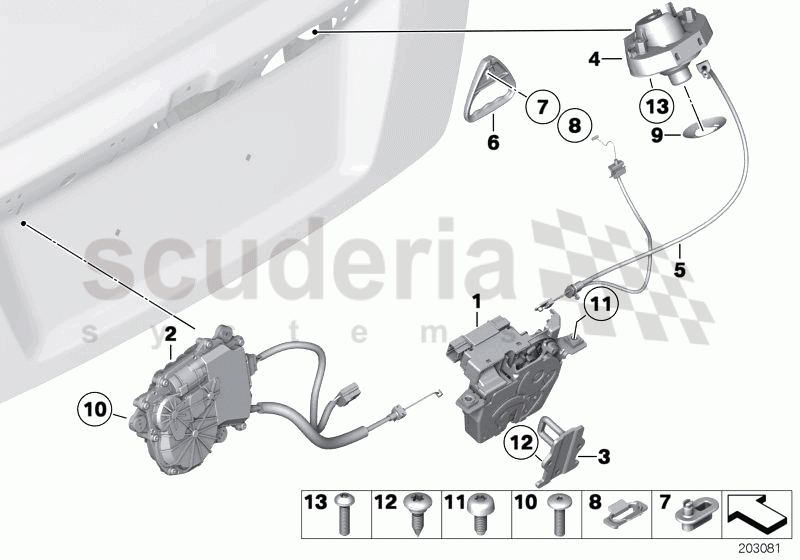 TRUNK LID/CLOSING SYSTEM of Rolls Royce Rolls Royce Ghost Series I (2009-2014)