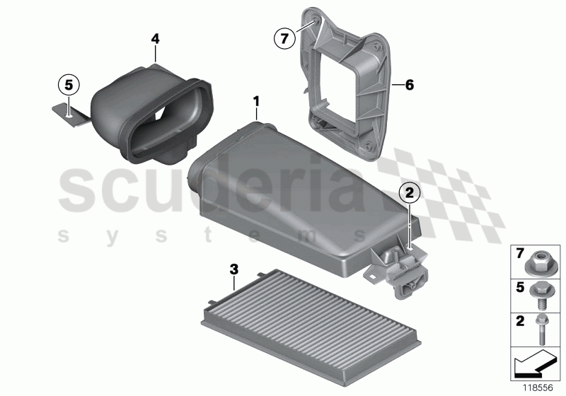 Microfilter/housing parts of Rolls Royce Rolls Royce Phantom Coupe