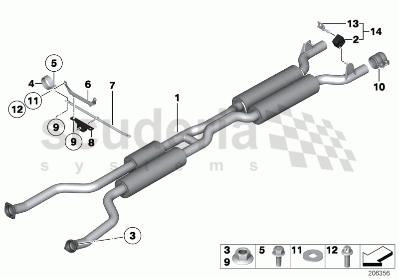 FRONT SILENCER of Rolls Royce Rolls Royce Phantom Coupe