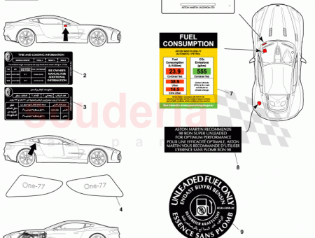 Photo of Label Fuel Consumption Australia Only AY93 975411…