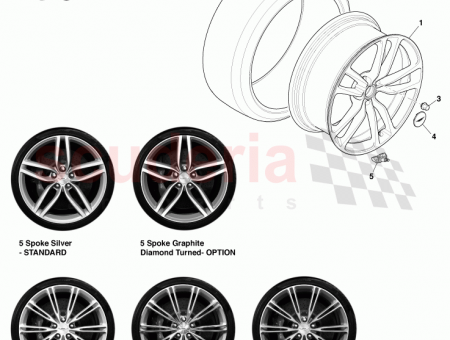 Photo of Wheel Front 20 inch 5 Spoke CFF Graphite…