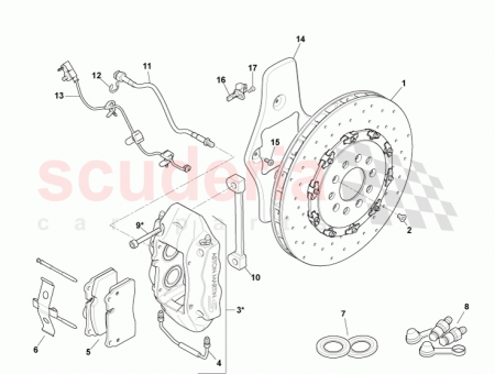 Photo of CALIPER ASSY REAR LH RED W O PADS…