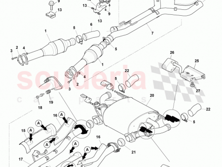 Photo of Bracket Muffler Mounting Hanger Assy Rear LH CD33…