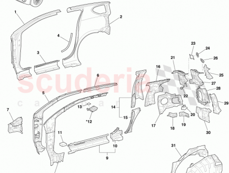 Photo of Gusset Quarter Wheel House Front RH 61641…