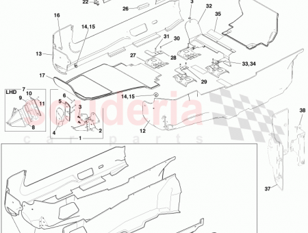 Photo of DB9 LHD FRONT REAR CARPET KIT PHANTOM GREY…