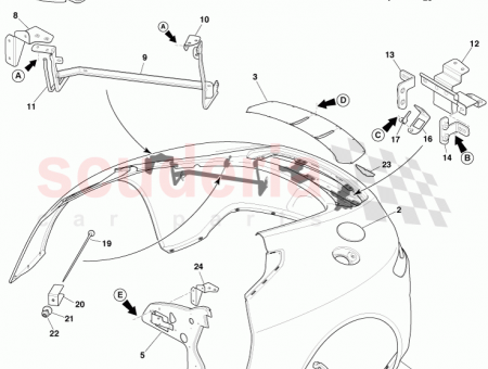 Photo of Bracket Tail Light to Clam Support LH DBY00407…