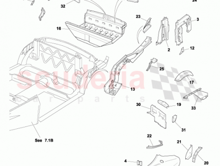 Photo of PANEL TONNEAU TO EXTENSION PANEL LUGGAGE FLOOR RH…