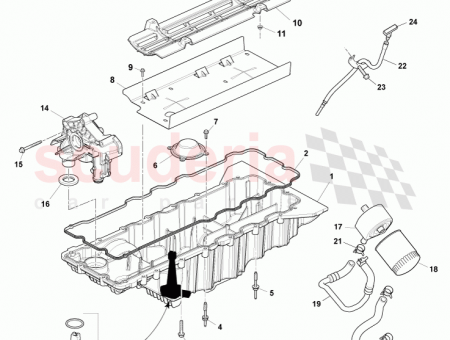 Photo of HOSE ASSY ENGINE OIL COOLER 4G4E 8B451…