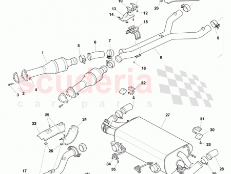 Photo of Heatshield Assy Exhaust Intermediate Pipe Rear 6G33 5G221…