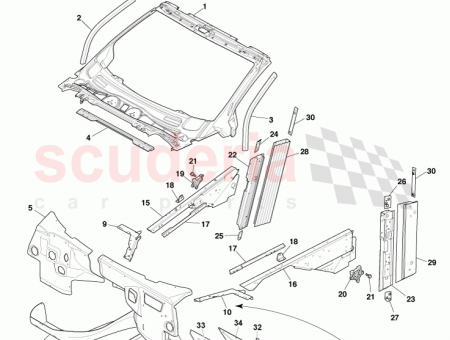 Photo of RH REINF HOOD HINGE ON BODY RH CG43…