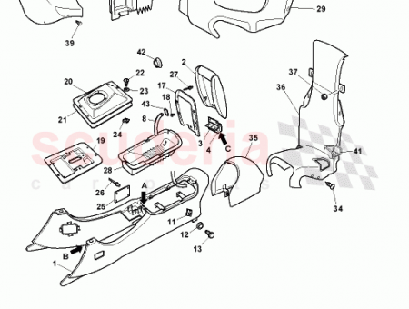 Photo of Trim assembly lower A post RH…