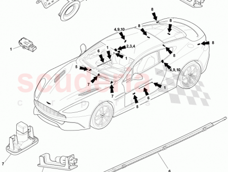 Photo of LED Lamp Housing Rear Occupant AD43 13D764…