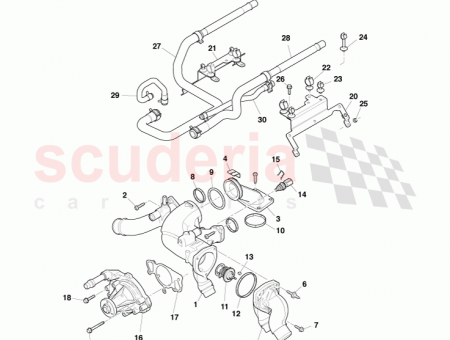 Photo of TUBE ASSEMBLY WATER OUTLET 6G33 8A520…