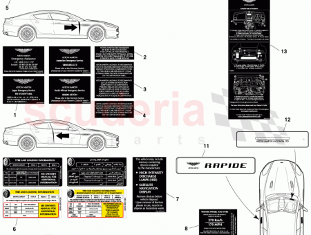 Photo of AIRBAG REPLACEMENT LABEL RAPIDE AD43 57K92…