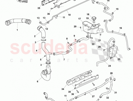 Photo of HOSE RADIATOR SUPPLY TANK OVERFLOW 6G33 8B081…