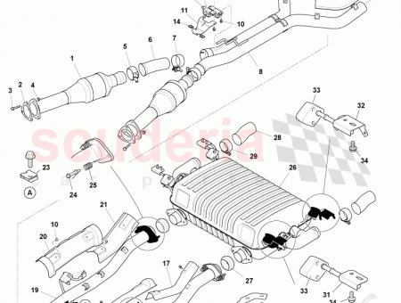 Photo of Bracket Exhaust Pipe Mounting rear RH…