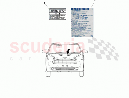 Photo of Label Coolant System Notice 11285…